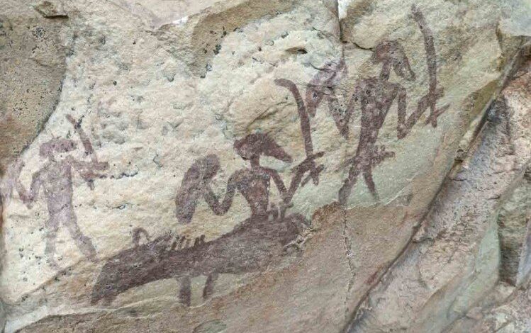 Buxwaha's rock paintings