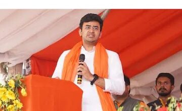 BJP leader Tejashwi Surya attacked SP fiercely, said BJP is distributing perfume for Akhilesh's foul smell