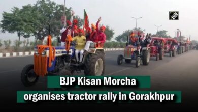 BJP Kisan Morcha holds tractor rally in Gorakhpur