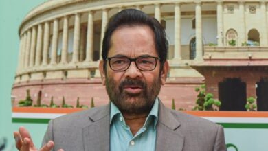 Union Minister Mukhtar Abbas Naqvi on dharna of 12 MPs