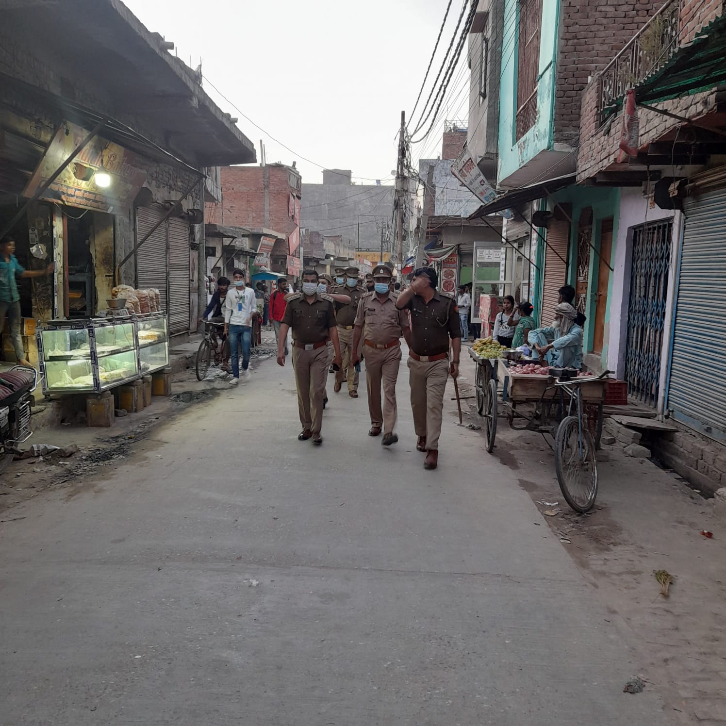 Patrolling done with police force at main places in all police station areas of Gautam Budh Nagar