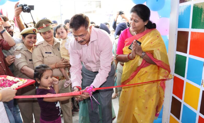 Inauguration of crche for children of policemen built in collaboration with Genpact organization