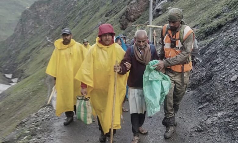 Several people were washed away due to the devastation and floods caused by cloudburst on Friday evening near the holy Amarnath cave located in Kashmir.