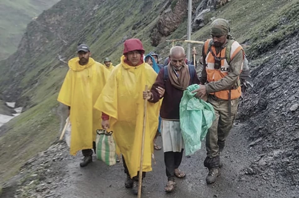 Several people were washed away due to the devastation and floods caused by cloudburst on Friday evening near the holy Amarnath cave located in Kashmir.