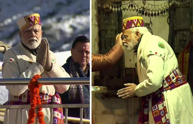 PM Modi seen in hill dress, reached Kedarnath to visit
