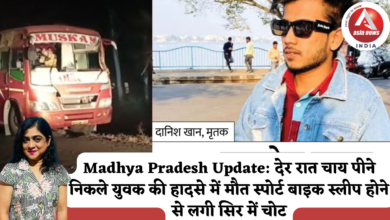 Was driving mobile while sitting behind, sports bike got head injury due to sleep