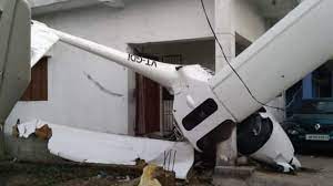 Glider fell on a house in Dhanbad